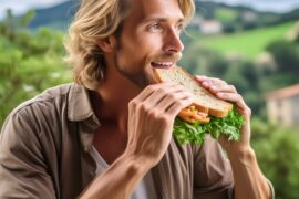 Firefly crea un uomo biondo che mangia un panino